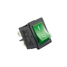 STV 06 - Comutator basculant cu bec, 250V, 2 circuite, verde