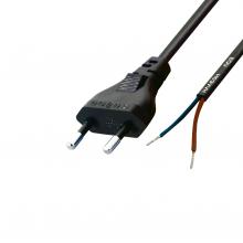 N 2/VDE - Cablu de alimentare, 2x0,75, 1,5 m, capăt cositorit