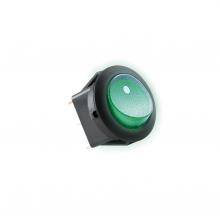 AKV 12 - Comutator basculant cu bec, 12V, 1 circuit, verde