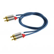 A 3-1M - Cablu audio, 2 mufe metalice RCA - 2 mufe metalice RCA, 1 m