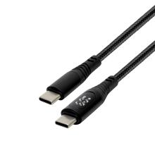 USBCC100PM - Cablu de încărcare USB C-C, 1,2 m, 100 W, contor de energie