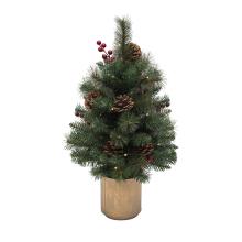 KMF60BLED - Brad artificial alimentat cu baterii, cu iluminare LED încorporată, înălțime 60 cm