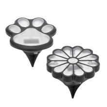 MX674 - Lampă solară de grădină, amprenta caine floare, 12 buc./display, 1 LED alb cald