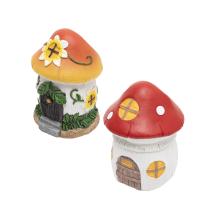 MX675 - Lampă solară de grădină, capac ciupercă, 12 bucăți/display, 1 LED alb cald