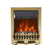 FKK25G - Șemineu electric decorativ independent, cu elemente decorative de culoare aurie