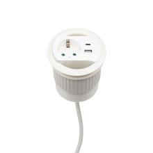 NVE1WHUSBC - Priză pentru montare în masă, albă, 1xUSB-A, 1xUSB-C, total 5 V, 3,4 A