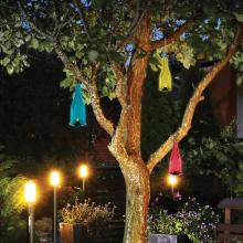 GB 23/RD - Sticla decor cu candela LED, rosu