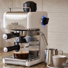 CE-929W - Aparat de cafea HAUSER CE-929W, 800 W, 3,5 bar, funcție de abur, capacitate de 4 cești, culoare albă