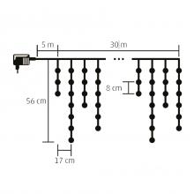 KKF 908/WH - Perdea de lumini LED, tip sloi de gheață