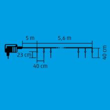 KJL 240 - Ghirlanda sloi de gheata, 240 LED alb rece, adaptor de retea IP44