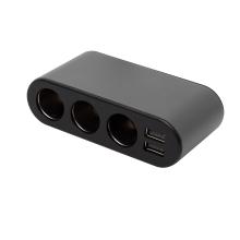 SAU80W - Distribuitor auto, 3 pini 2xUSB, Voltmetru