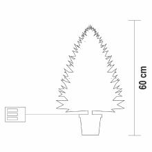 KMF60BLED - Brad artificial alimentat cu baterii, cu iluminare LED încorporată, înălțime 60 cm