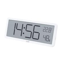 HC18 - HOME HC18 ceas cu alarmă cu senzor de umiditate și temperatură, cu afișaj LCD premium, poate fi montat pe mobilier sau perete