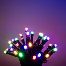 LED128M - Ghirlanda luminoasa cu LED-uri, 120 LED-uri, 8 pereche, temporizator, colorată, pentru exterior