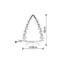 KMF4LED150 - Brad artificial cu iluminare LED incorporata, înălțime 150 cm