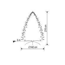 KMF4LED210 - Brad artificial cu iluminare LED incorporata, înălțime 210 cm