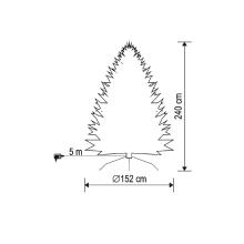 KMF4LED240 - Brad artificial cu iluminare LED incorporata, înălțime 240 cm