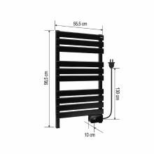 FKTW450WIFI - Uscător electric de prosoape montat pe perete, SMART, negru, 450 W